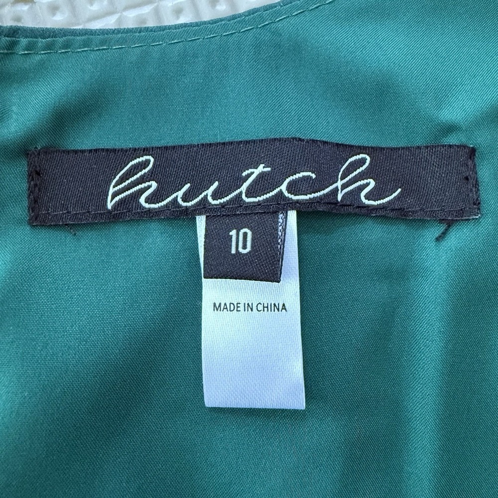 Modcloth Hutch Just Bee Yourself‎ Size 10 Green Midi Dress Faux Wrap - Picture 5 of 10